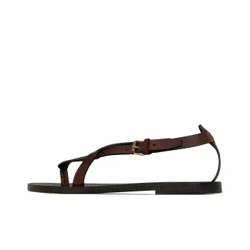 SAINT LAURENT Culver Strap Sandals Women's Brown