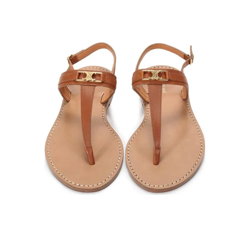 CELINE One Strap Sandals Women's Tawny-3