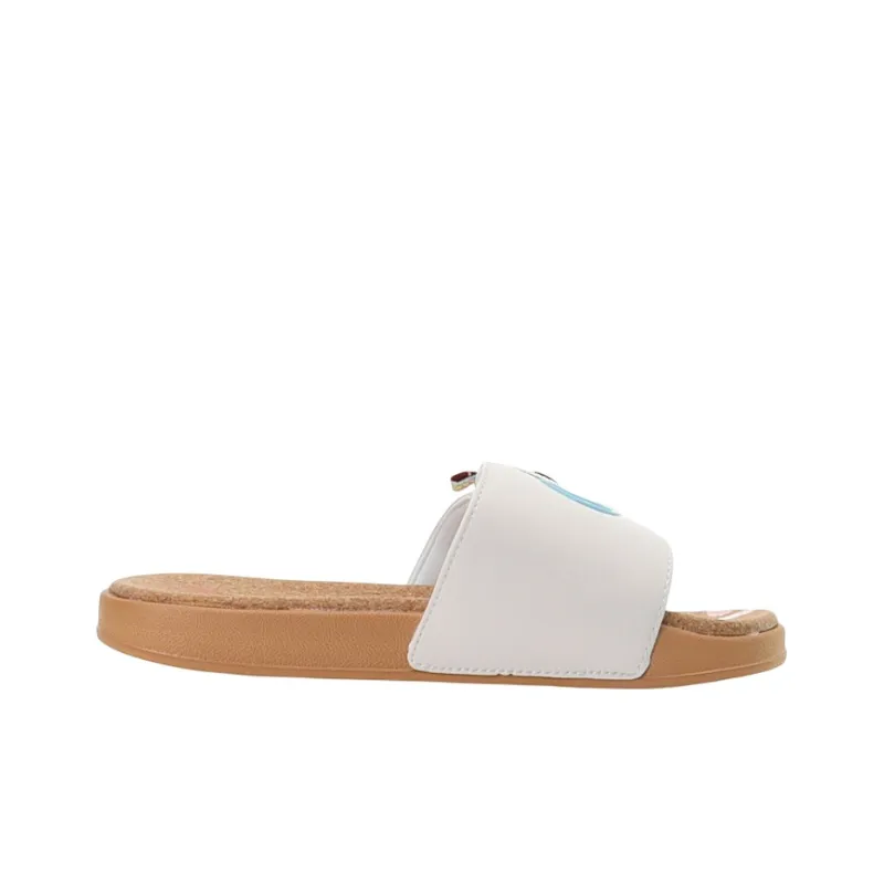 Disney x LiNing Quiet Slide Slippers Women's Champagne White-1