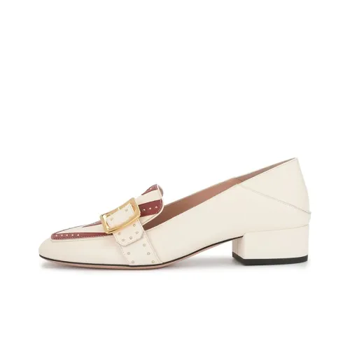 BALLY High Heels Women's Bone White/Burgundy