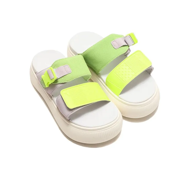 PUMA Suede Rubber Sole Slide Slippers Women's Yellow-2