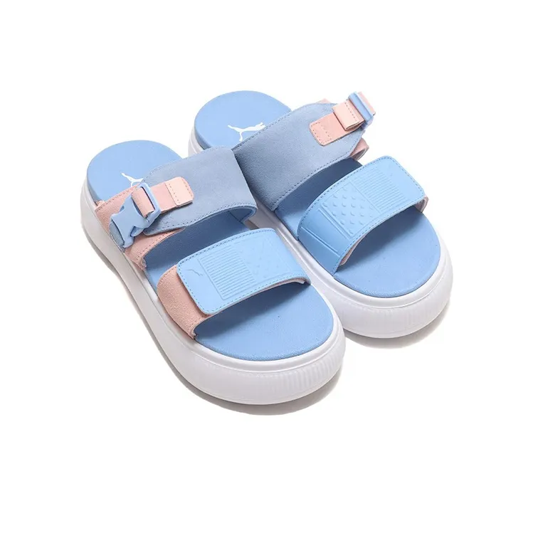 PUMA SUEDE MAYU Rubber Sole Slide Slippers Women's Blue Pink-2