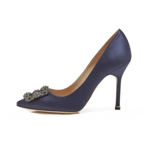 MANOLO BLAHNIK Hangisi High Heels Women's Dark Blue