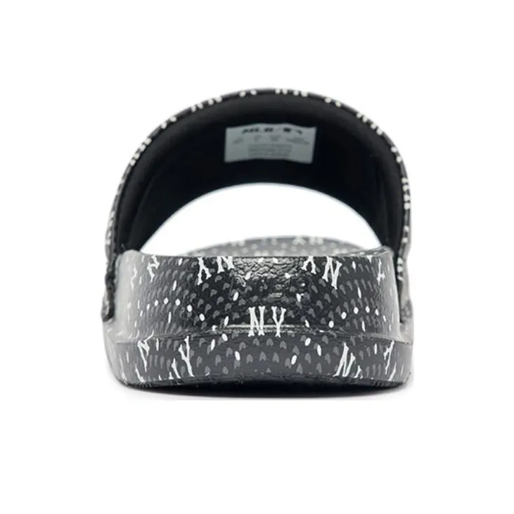 MLB Slipper Quiet Slip Resistant Abrasion Resistant Slide Slippers Unisex Black White-4