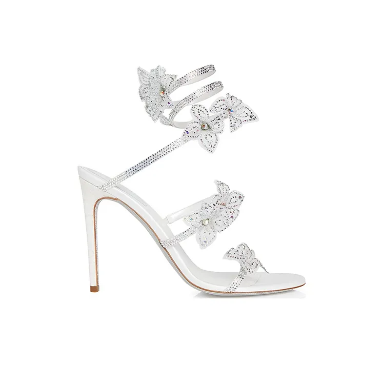 RENE CAOVILLA One Strap Sandals Women's White-1