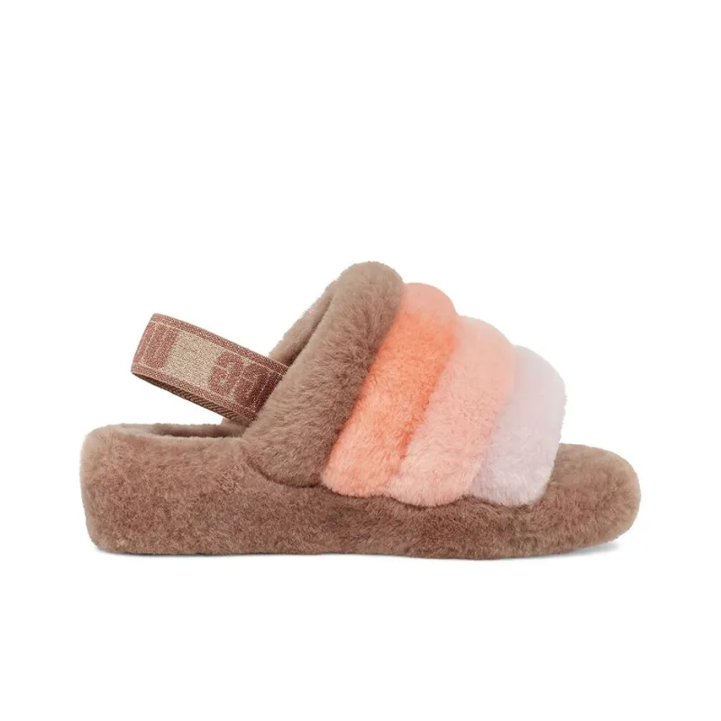 UGG FLUFF YEAH Sandal Women's Walnut Wood Color-1