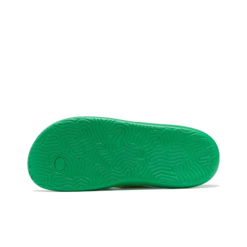 PEAK Rubber Sole EVA Stitching Quiet Slide Slippers Men's Bright Green-3