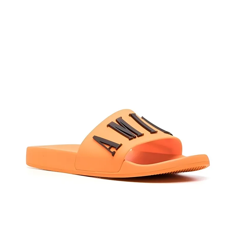 AMIRI Rubber Classic Logo Pool Slide 'Orange'-1