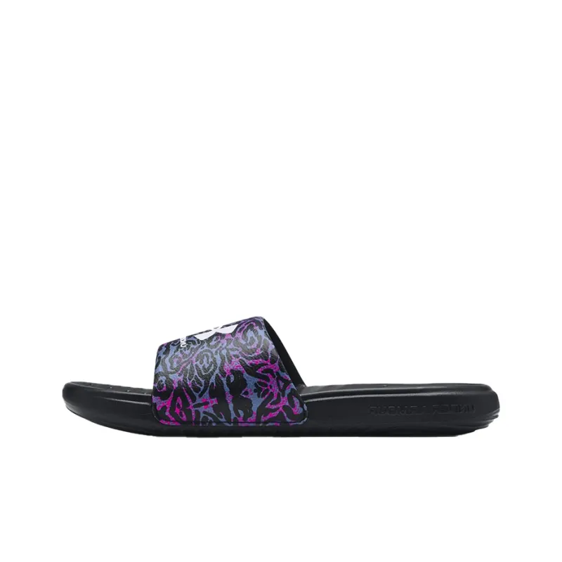 Under Armour Ansa Graphic Slipper Black/Purple Women's-0
