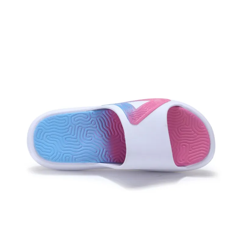 PEAK State Extremely Large Triangle 1.0 Abrasion Resistant Slide Slippers Women's White Pink Blue Gradient Cotton Candy-3