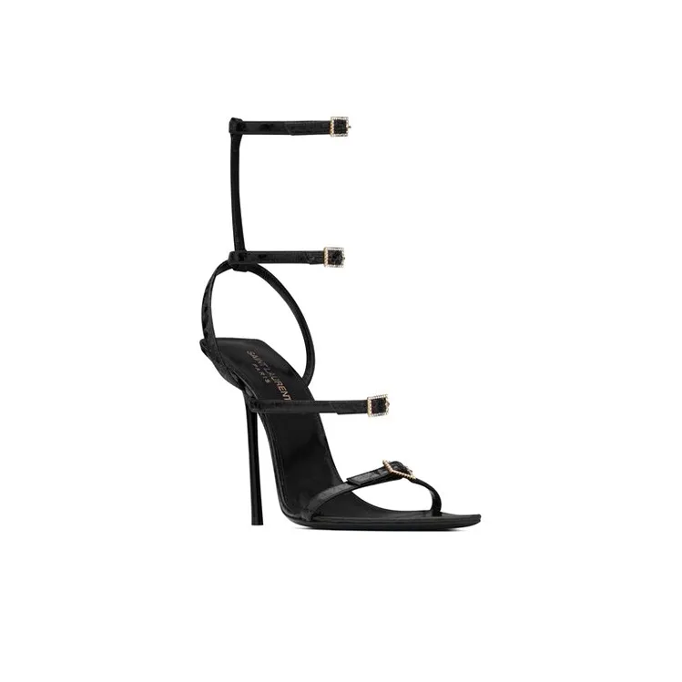 SAINT LAURENT NUIT One Strap Sandals 11.5cm Women's Black-2