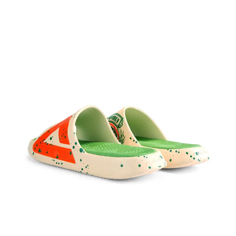PEAK Quiet Slide Slippers Men's Beige Yellow Fruit Green-3