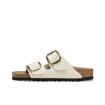 Birkenstock Arizona Big Buckle Rivet Logo Textile Narrow Fit 'Vegan Canvas Eggshell'