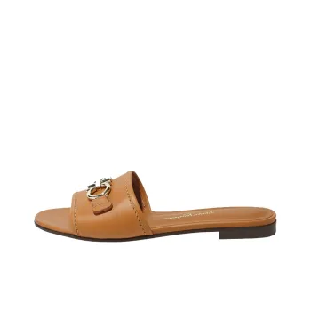 Ferragamo Gancini Slide Slippers Women's Brown