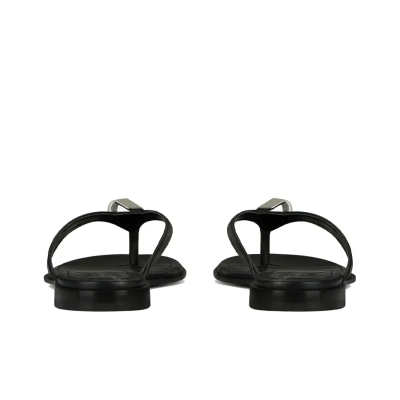Givenchy Metal Odor Resistant Flip Flops Women's Black-4