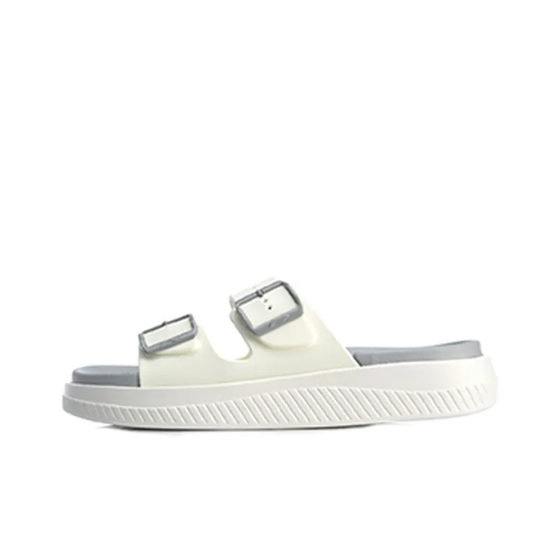 LiNing Clap Slip Resistant Abrasion Resistant Slide Slippers Women's White-0