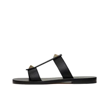 Valentino Roman Stud Slide Slippers Men's Black