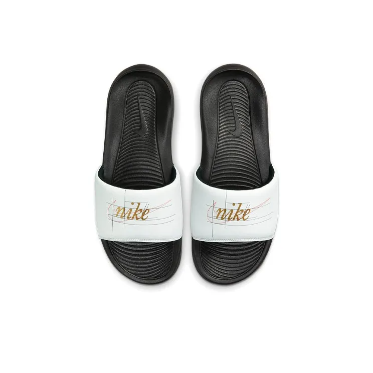 Nike Victori One Printed Slide 'White Metallic Gold'-2