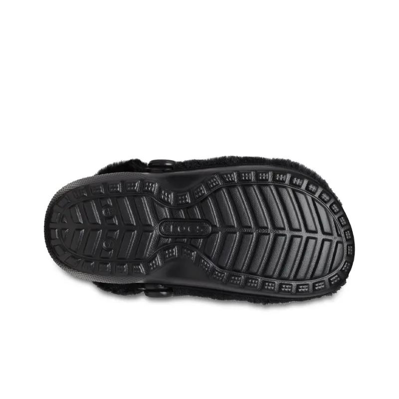 Crocs Classic Fur Sure Slip On Clogs 'Black'-6