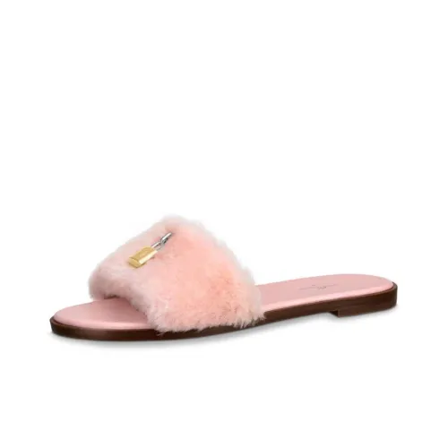 LOUIS VUITTON Lock It Slide Slippers Women's Pink