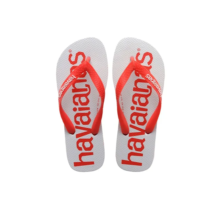 Havaianas Logomania 2 Stylish Sandals Unisex Silver Red-3