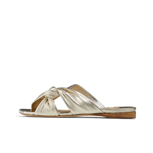 Jimmy Choo Slide Slippers Women's Gold