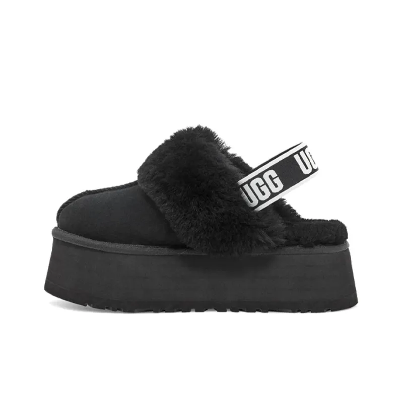 UGG Funkette Slipper Black Women's-0