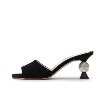Roger Vivier Slip Resistant Slide Slippers Women's Black
