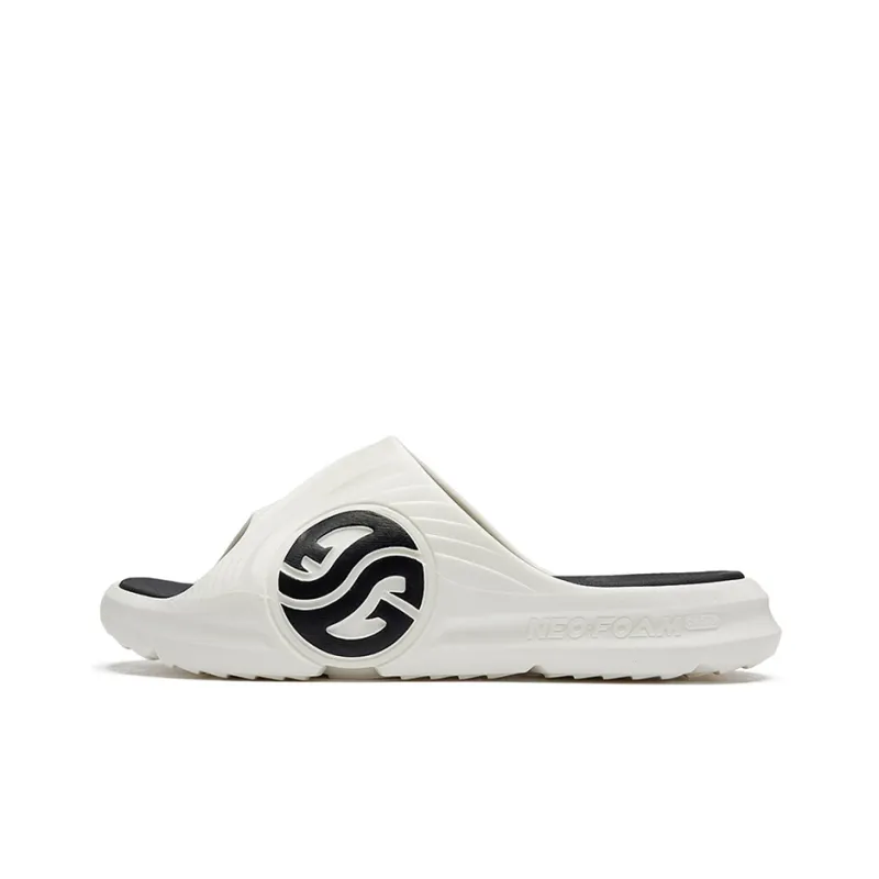 361° Quiet Slide Slippers Unisex White Black-0