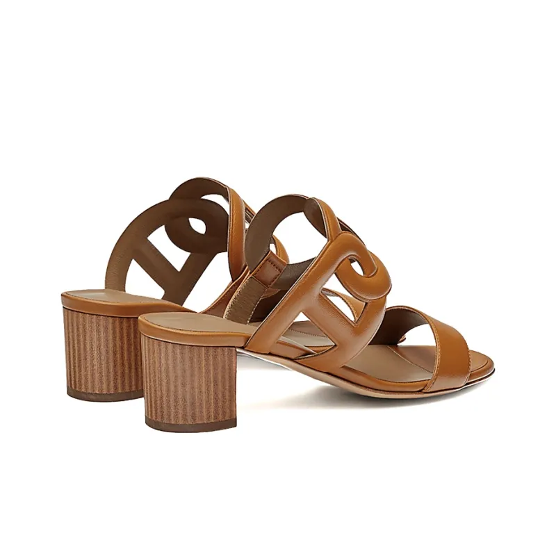 HERMES Bikini Stylish Sandals Women's Gilded Beige-4