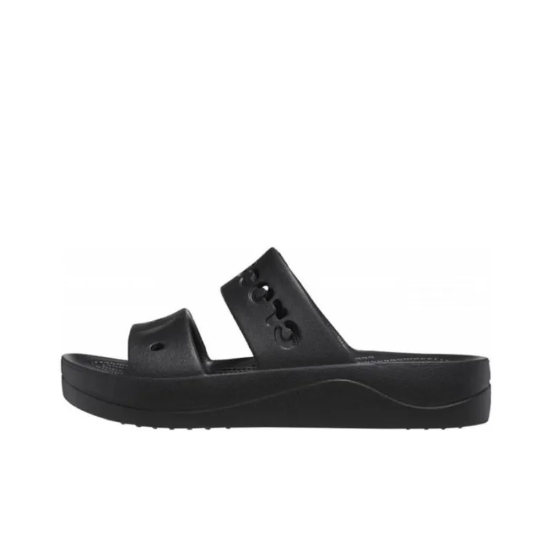 Crocs Baya Platform Sandals 'Black'-0
