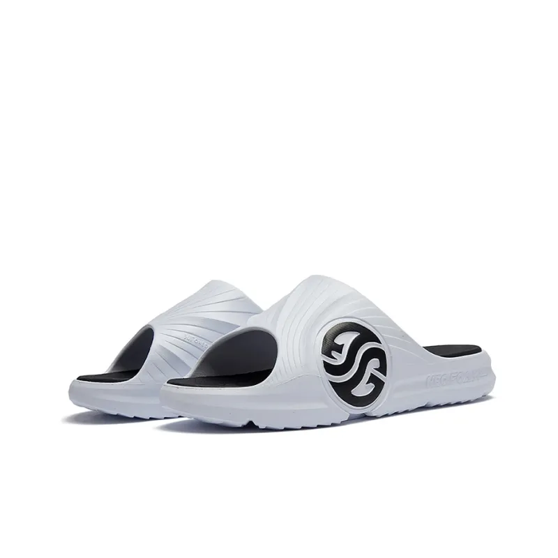 361° Quiet Slide Slippers Men's White Black-2