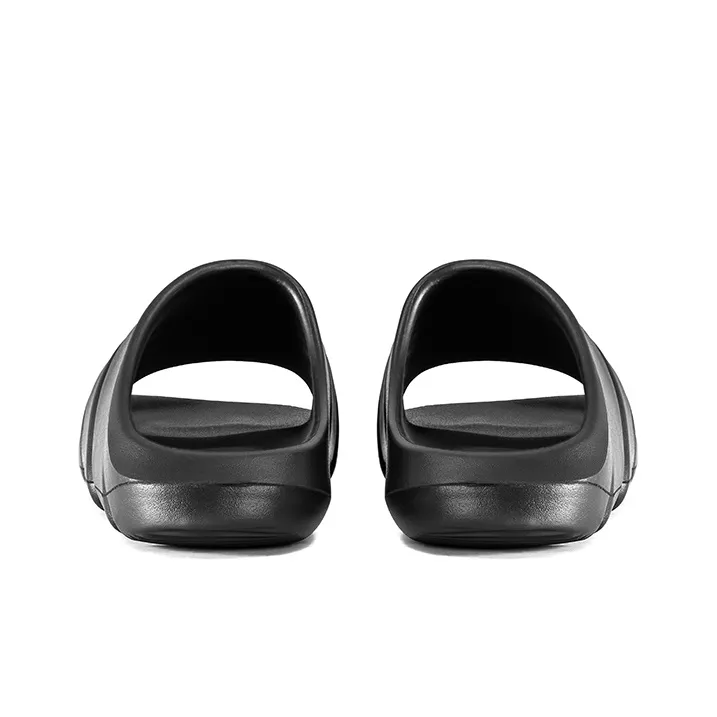 GOTO Quiet Abrasion Resistant Slide Slippers Unisex Black Soybean-4