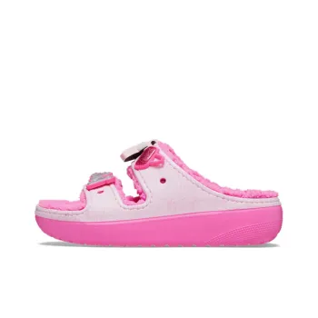 Crocs Classic Cozzzy Sandal Barbie Electric Pink Women's