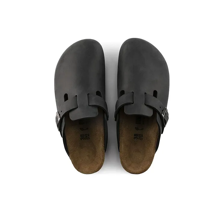 Birkenstock Boston Oiled Leather 'Black'-2