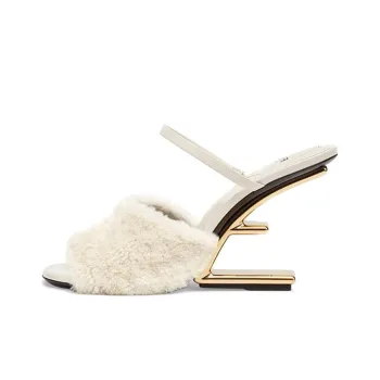 FENDI First Slide Slippers Women's White