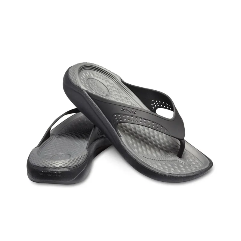 Crocs LiteRide Minimalistic Beach Flip Flops Dark Grey-3