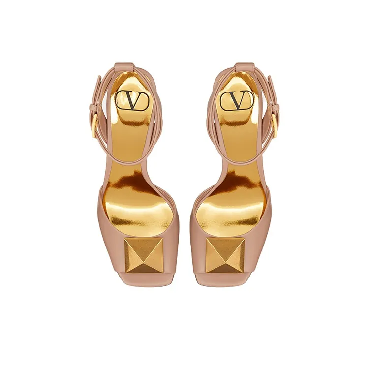 Valentino One Stud Garavani One Strap Sandals Women's Rose Pink-3