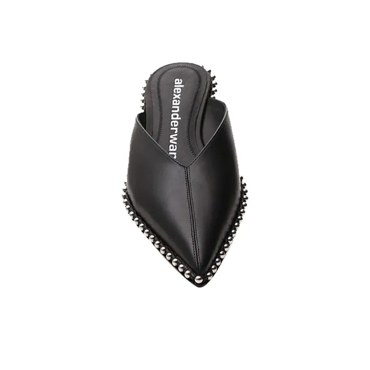 Alexander Wang Mira Wrap toe Slippers Women's Black-2