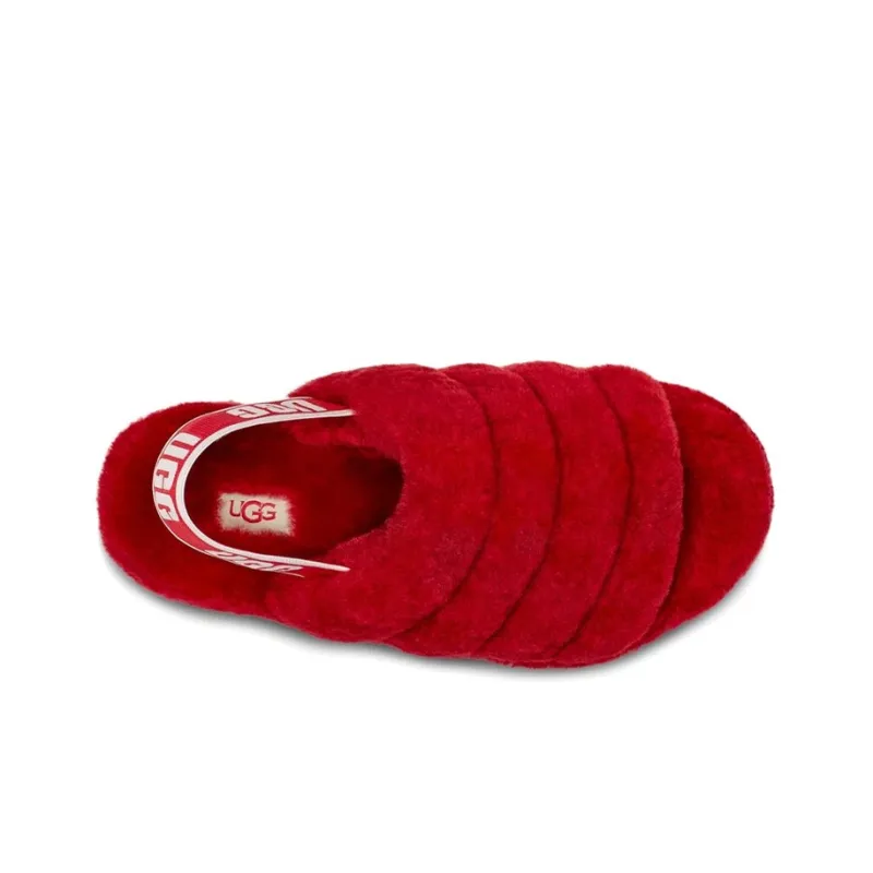 UGG Fluff Yeah Slide Ribbon Red Women's-3