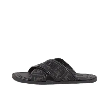 FENDI Ff Logo Detail Crossed Slides
