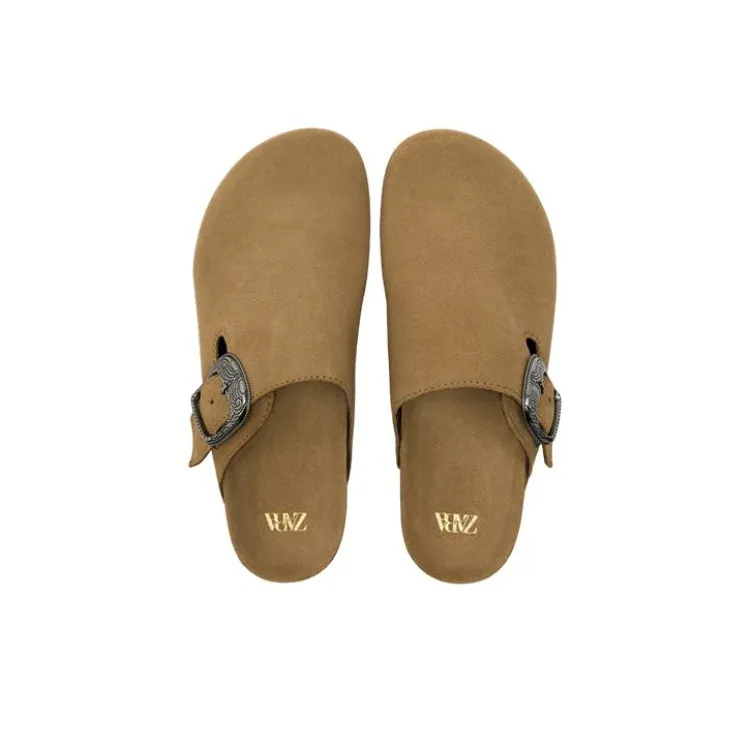 ZARA EVA Wrap-toe Slippers Women's Khaki Green-4