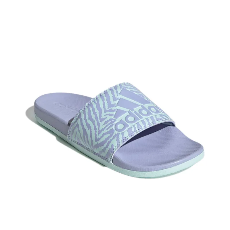 Adidas Adilette Comfort Slide 'Violet Mint Zebra' Women's-2