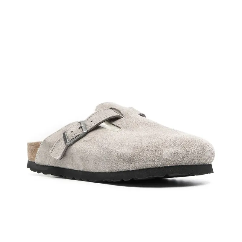 Birkenstock Boston Slip Resistant Wrap toe Slippers Unisex Gray Narrow Fit-2