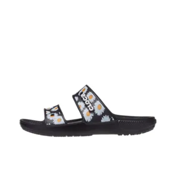 Crocs Daisy Lightweight Wear Resistant Sports Slippers Unisex Black White