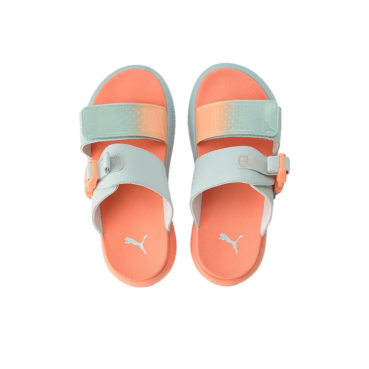 Puma Women's Suede Mayu Slide 'Summer Camp - Nitro Blue Peach Pink'-3