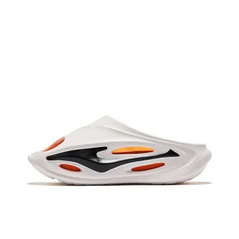 Erke Infinite Lite Quiet Slide Slippers Women's Jet Black Orange
