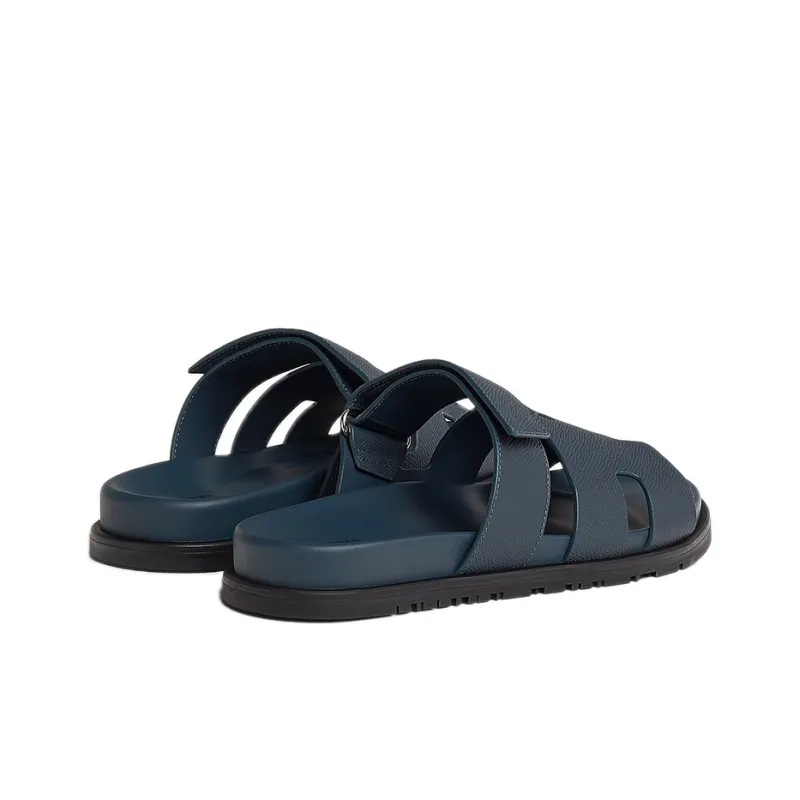 HERMES Chypre Slide Slippers Men Sky Blue-3