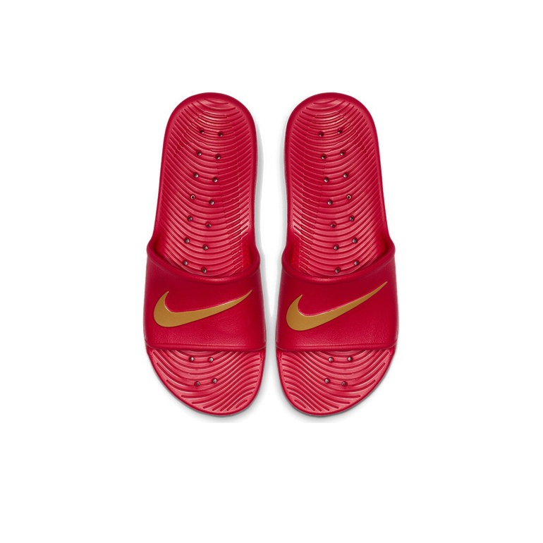 Nike Kawa Slide Slippers Unisex Red Gold