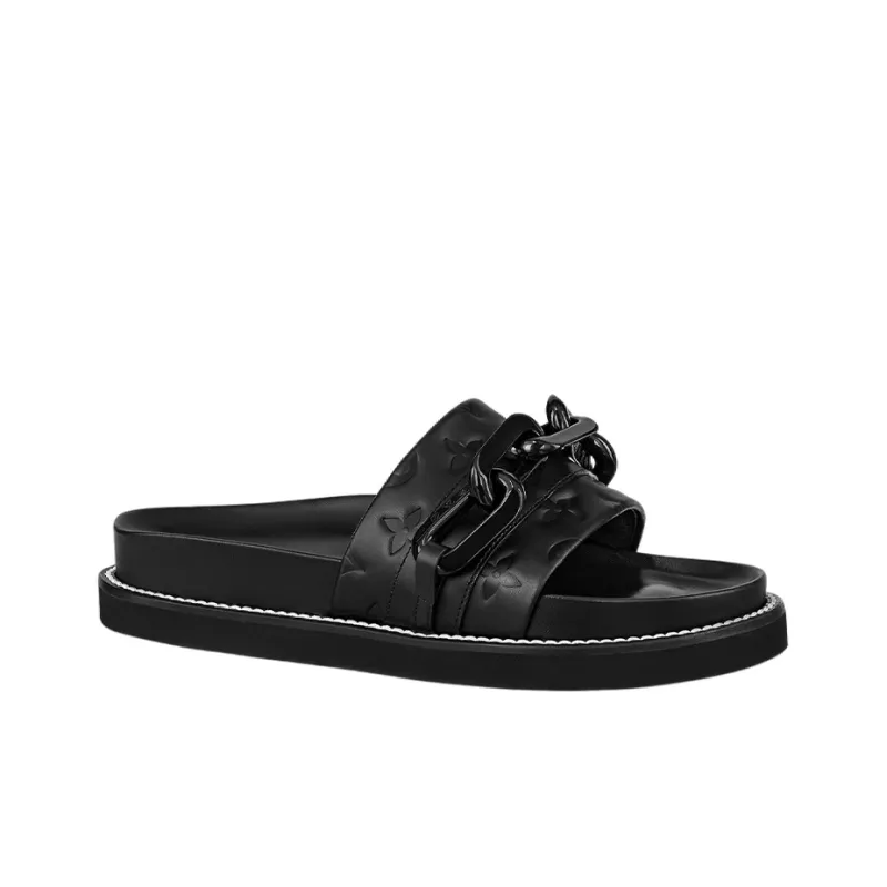 LOUIS VUITTON Sunset Stylish Sandal Women's Black-1